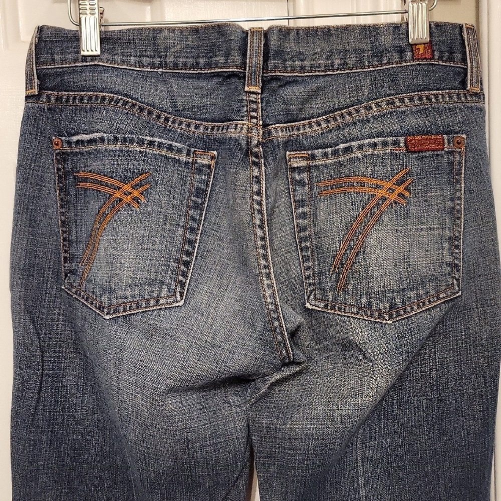 7 For All Mankind Women's Classic Blue Boot Cut Jeans